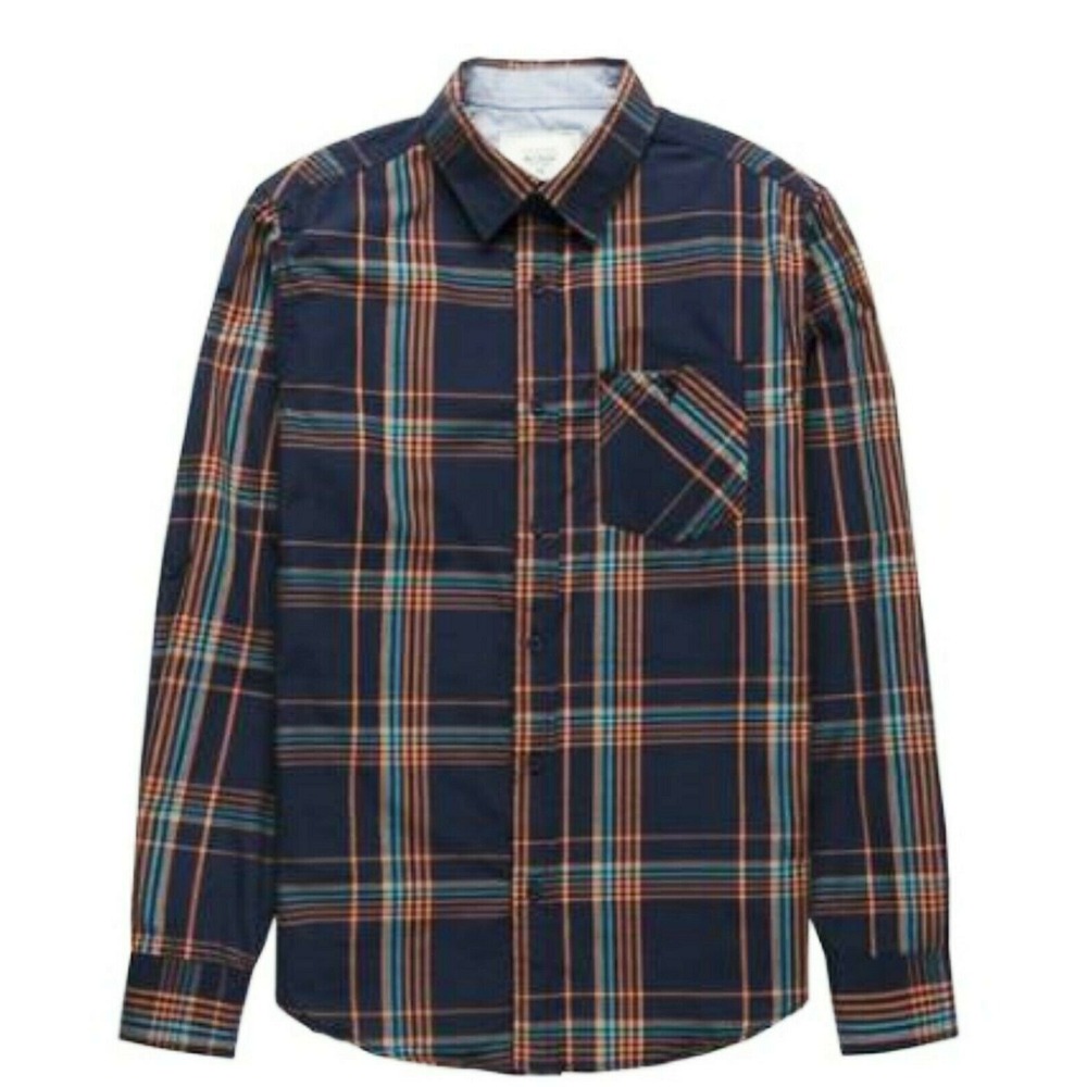 Straight & Faded button down Men's Shirt Size Small Multicolor, PIT TO PIT 20 IN